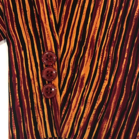 RARE - Linda Allard for Ellen Tracy - Vintage 100% Silk Abstract Bolero Jacket - Picture 3 of 10